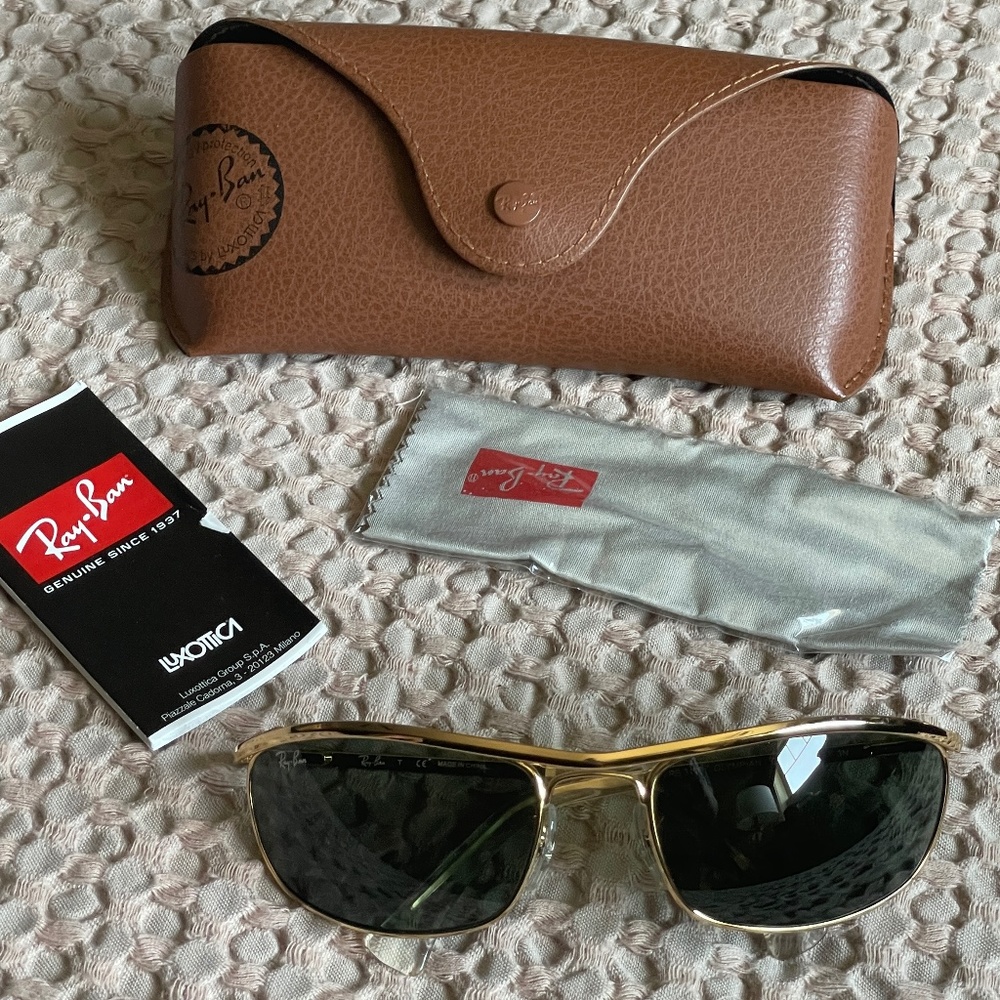 Ray-Ban RB 3119 Gold Olympian Sunglasses with Case